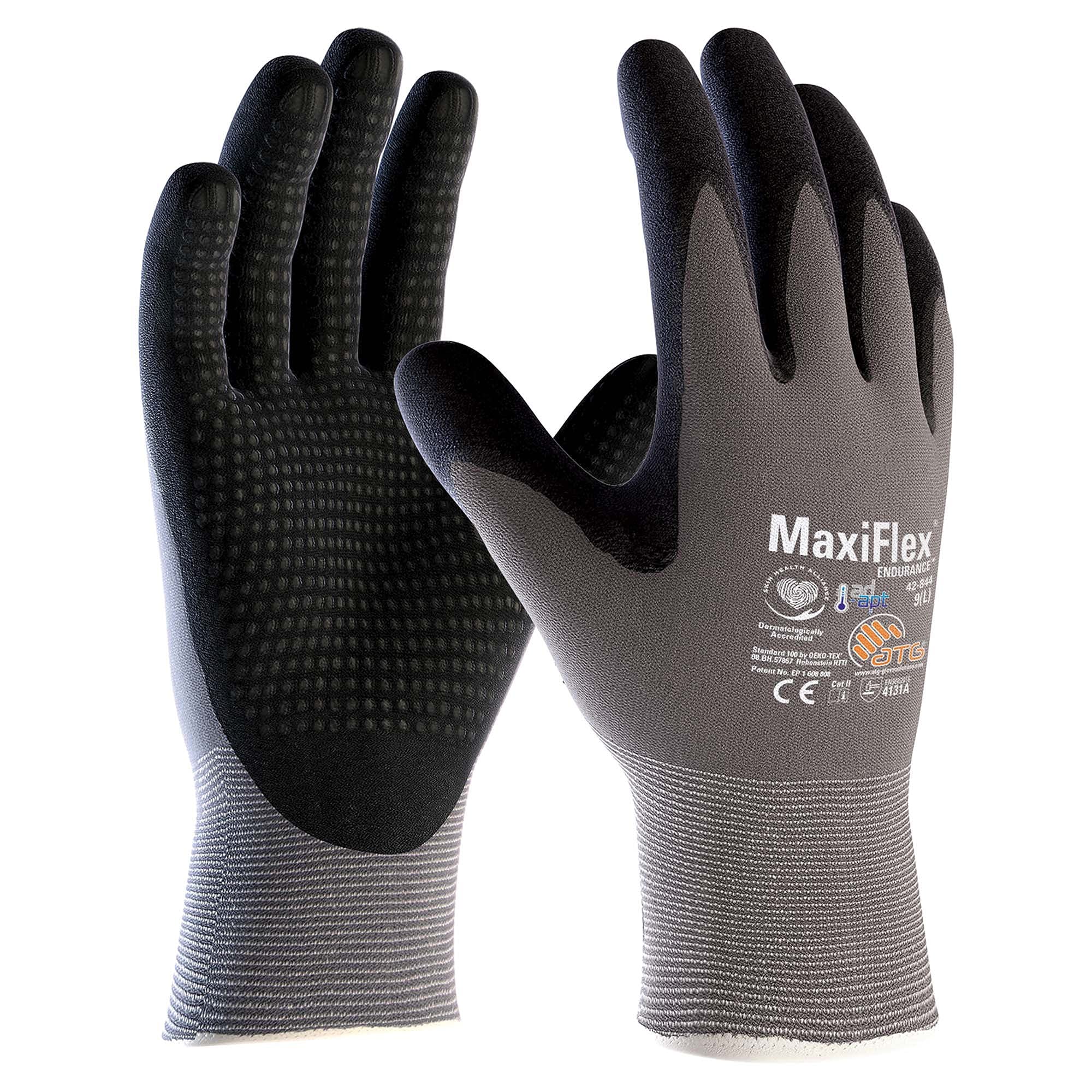 Unbekannt ATG 12 Paar Montagehandschuhe Gr 10, Arbeitshandschuhe Maxiflex Montagehandschuh