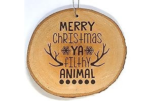 Live Edge Home Alone Merry Christmas Ornament