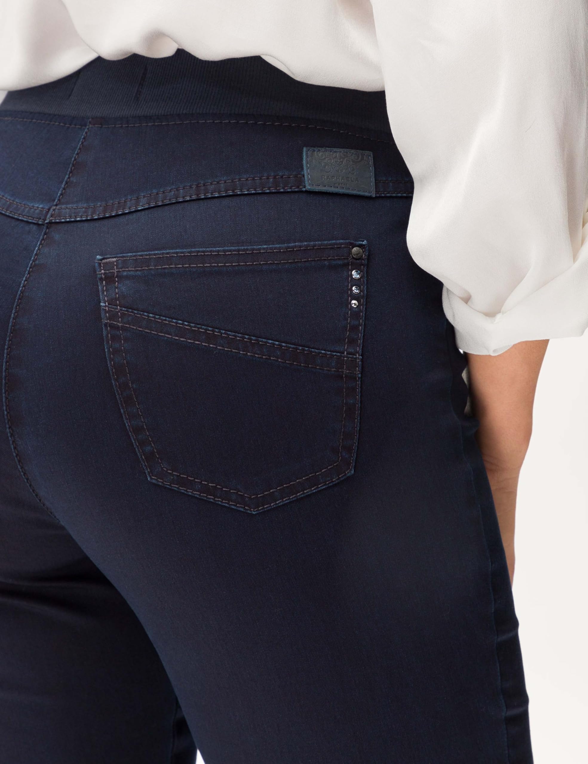 Raphaela By Brax Damen Pamina Rundum Schlupf Super Dynamic Denim Slim Jeans, Dark Blue, 40W / 32L EU