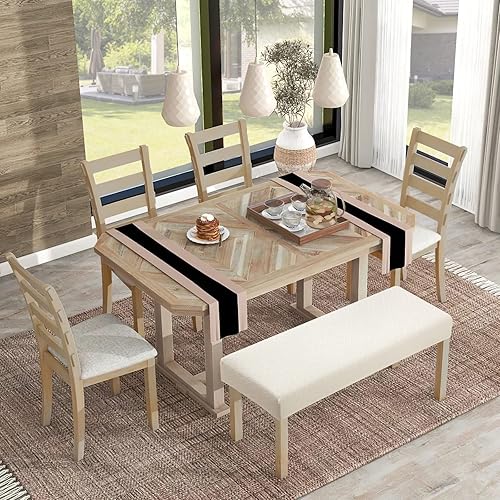 Miniatura 2 de YISUN Fundas de banco de comedor de tela jacquard, fundas de banco tapizadas de elastano elásticas, extraíbles y lavables, antipolvo, protectores de