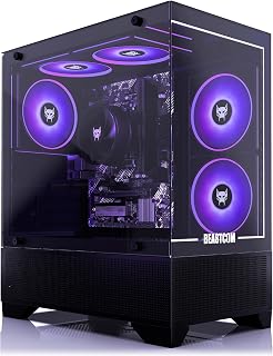 BEASTCOM Q3 Essential Gaming PC: Ryzen 5 4X 3.90GHz, Vega 11 4K Graphics, 16GB RAM, 512GB SSD, RGB, Win 11 Pro