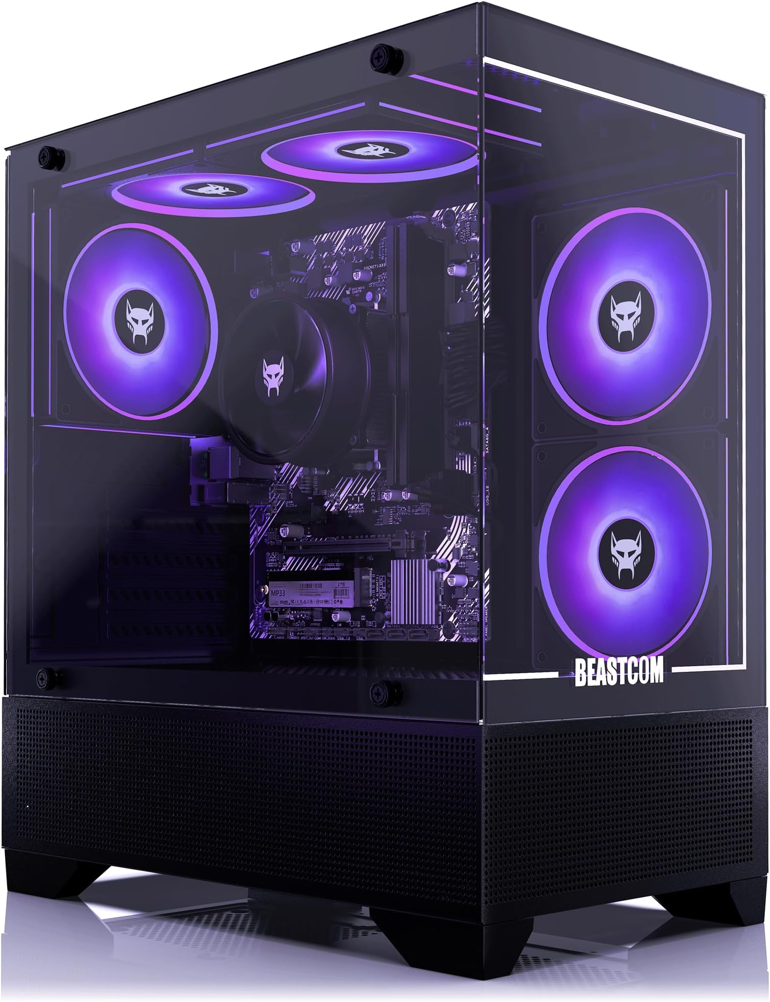 BEASTCOM Q3 | Essential Gaming PC | PC Gamer | AMD Ryzen 7 8X 4,60GHz 16 Threads | 4K Vega Radeon Graphics | 16GB RAM | 512GB SSD | HDMI | USB 3.2 | WiFi | Windows 11 Pro