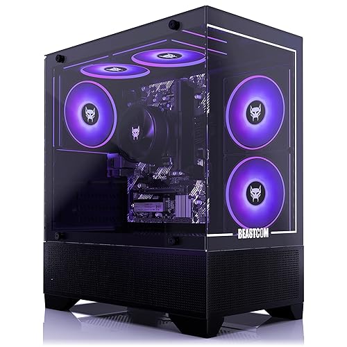 BEASTCOM Q3 Gaming PC Desktop Computer AMD Ryzen 5 3400G, 4K Vega Graphics, 16GB RAM, 1TB M.2 NVMe, 500W 80PLUS PSU, WiFi, Gaming Office Console, Towers Prebuilt PC - Q3 Evo 015