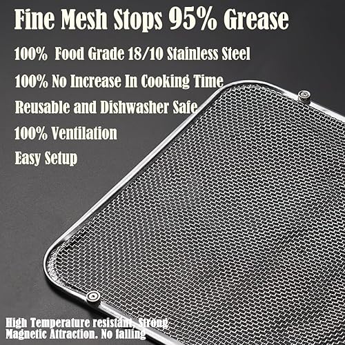 Miniatura 6 de Protector contra salpicaduras para freidora de aire magnético de acero inoxidable, detiene la quema de la bobina de calefacción, la corrosión y los