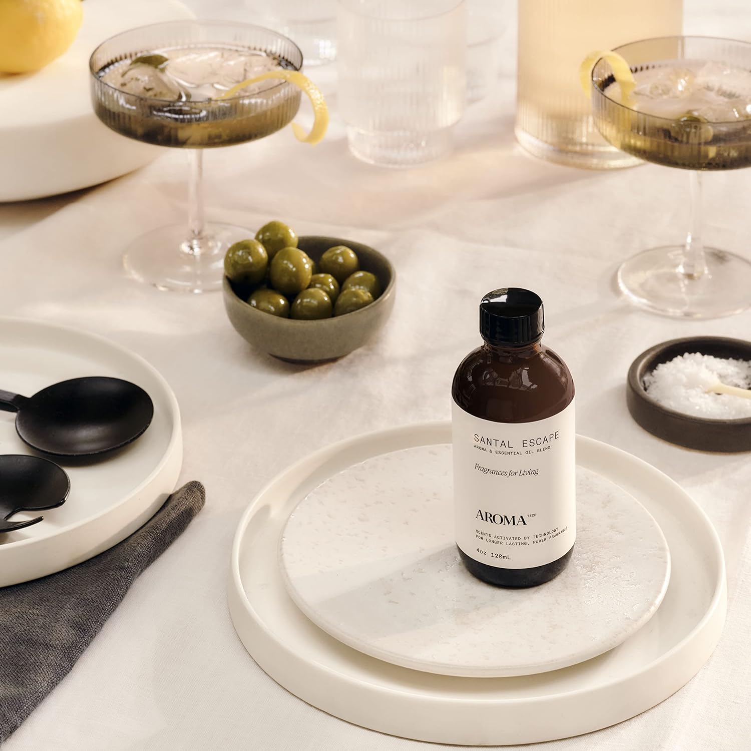 AromaTech Santal Escape Aroma Essential Oil Blend: Luxury Hotel Inspired Aromatherapy with Ocean Air, Sandalwood, Iris for Ultrasonic Diffusers & Nebulizers - 4 fl oz, 120 mL - Image 8