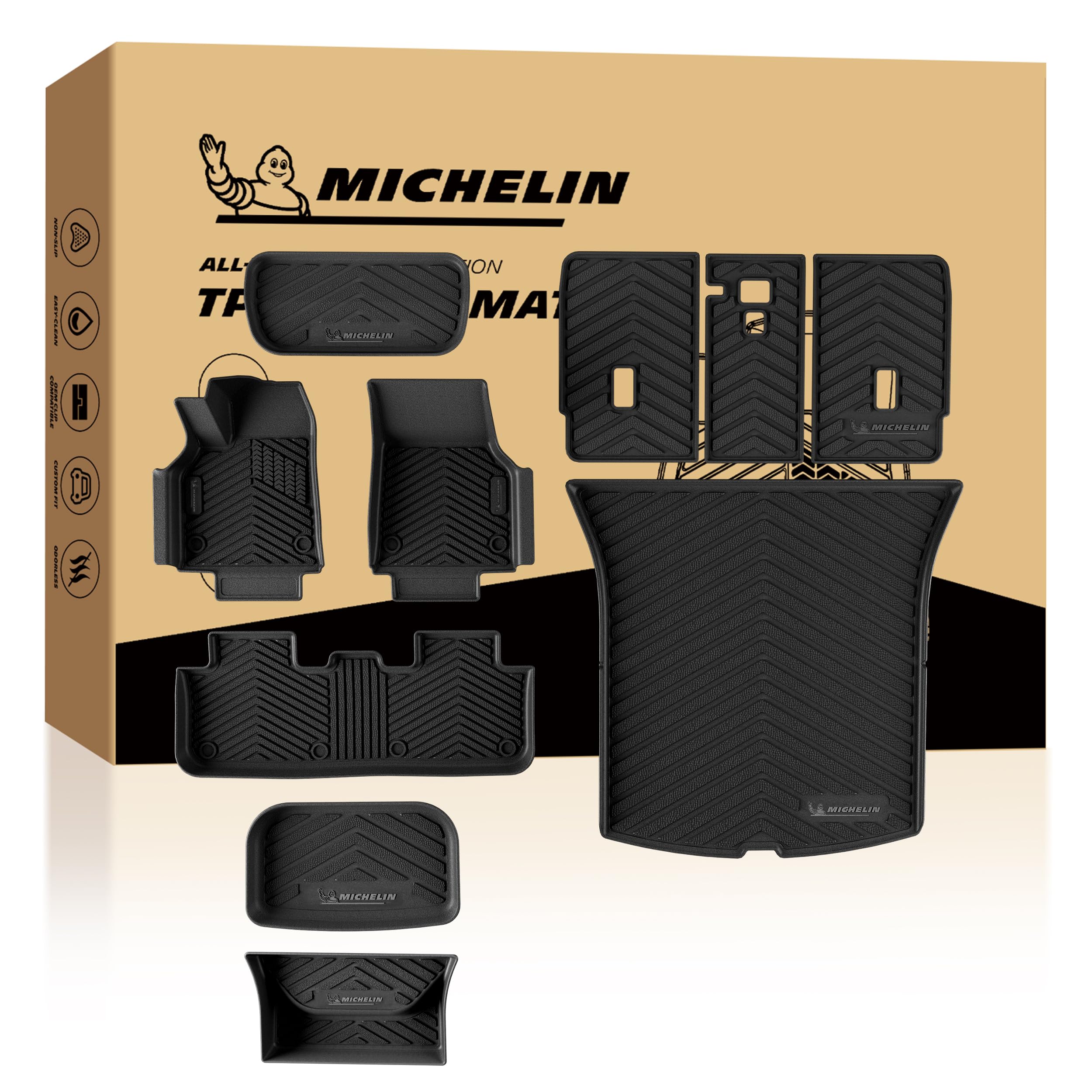 Michelin Vehicle Mat for 2025-2027 Tesla Model Y Juniper 5 Seat (10 Piece)