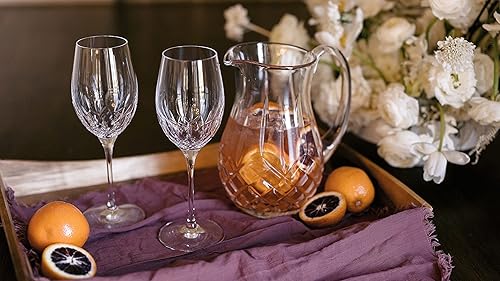 Miniatura 2 de Waterford Lismore Essence - Juego de 2 copas de cristal formales grabadas personalizadas para vino tinto, agua, jugo, accesorios de bar en casa