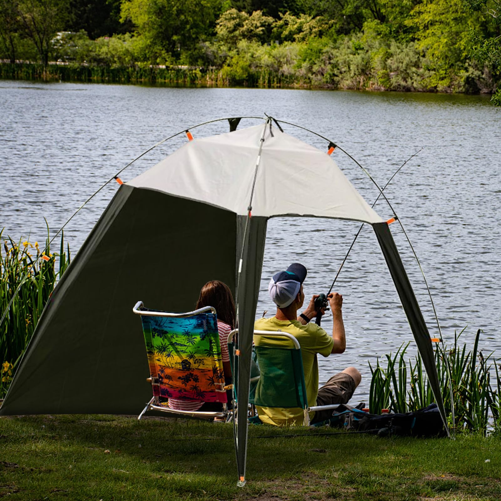 Sun Shade Canopy - Sun Shade Sail Impermeable | SHELERA DE CAMPAJE MULTIFUNCIONAL | Tienda Impermeable Ligera, Cubierta Portátil Para Senderismo Al Aire Libre, Viajes, Picnic, Rando