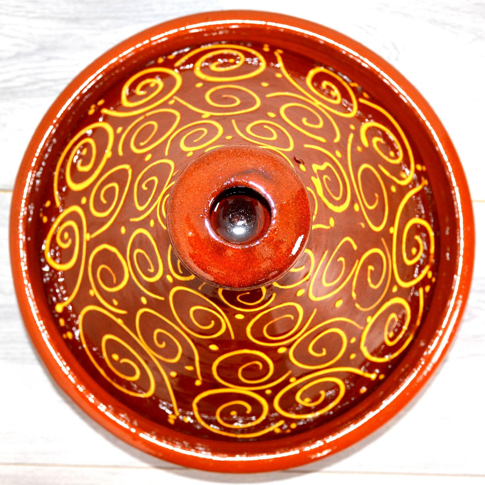 Marokkanische Tajine, Kochtopf, Gartopf, Schmortopf, für 4-5 Personen, original aus Marokko, handgetöpfert aus Marokko, frei von Schadstoffe