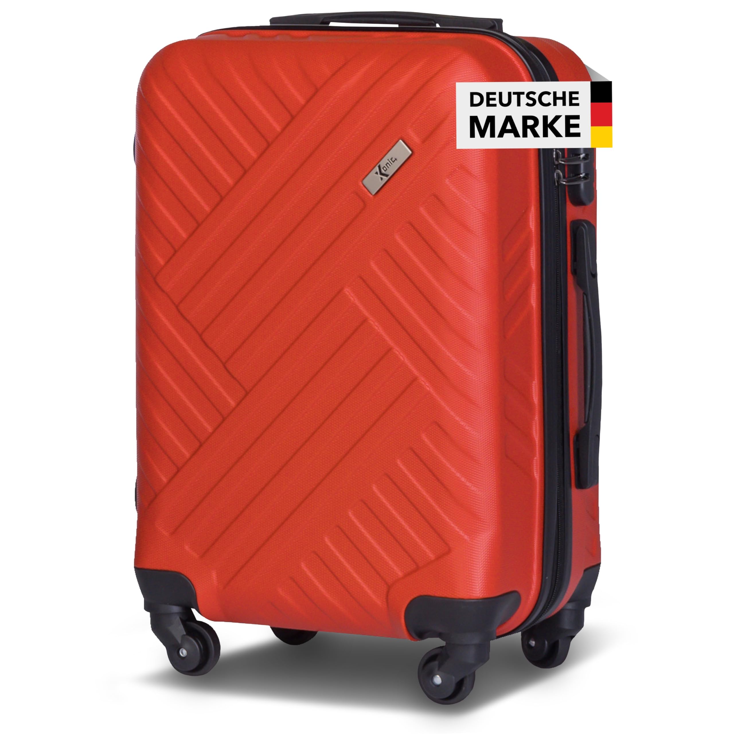 Xonic Design Reisekoffer mit Rollen– ABS Hartschalenkoffer 360° Leichtlauf-Rollen – hochwertige Koffer Trolleys Zahlenschloss in M, L, XL oder Set –Handgepäck Koffer, Suitcase