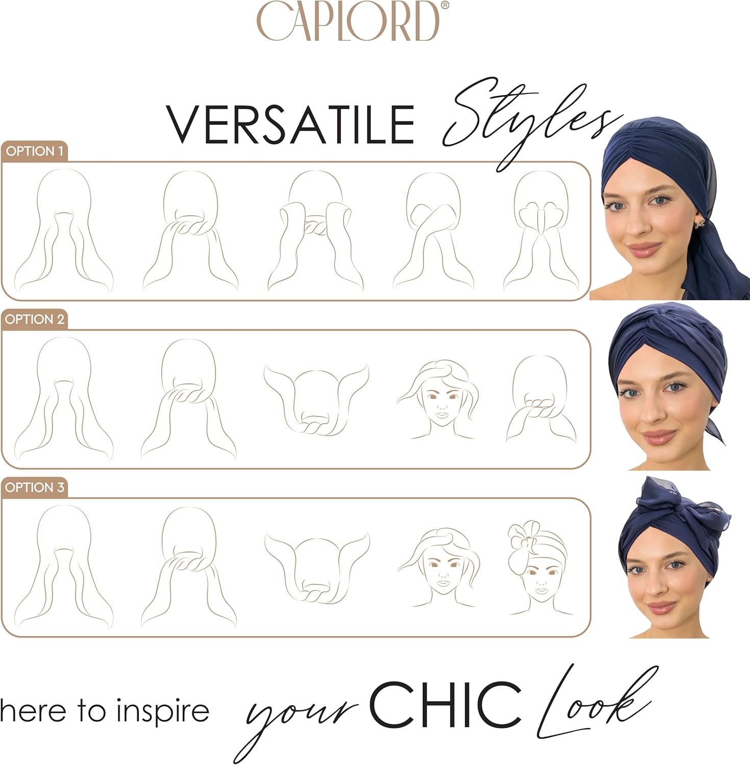 CAPLORD Head Scarf for Women Skull Cap Chemo Patients Headwear Cancer Hair Loss Scarf Headwrap Cover Hat Turban Covering Wrap - Image 3