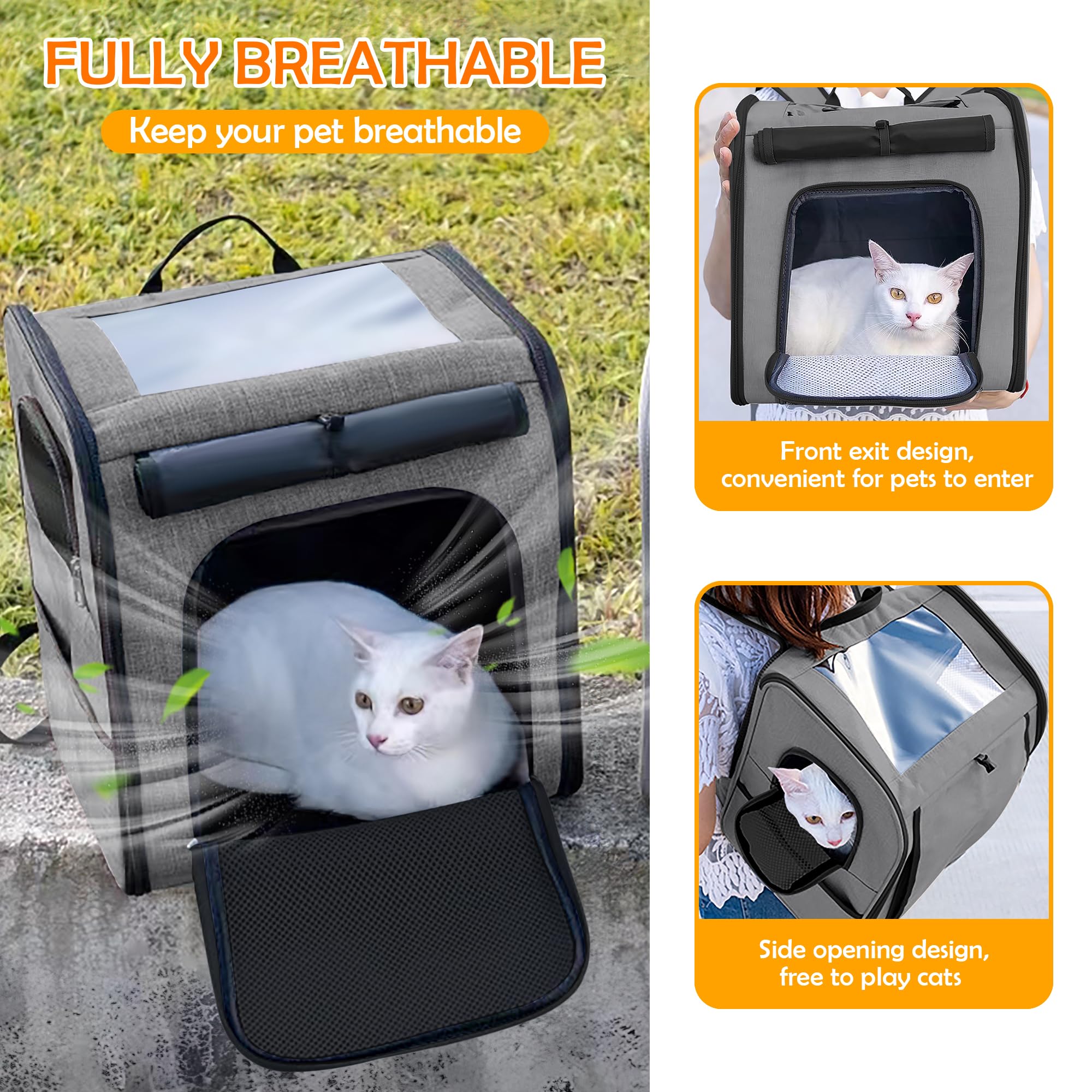 Trasportino Per Gatti Zaino Porta Animali Frontale Trasportino