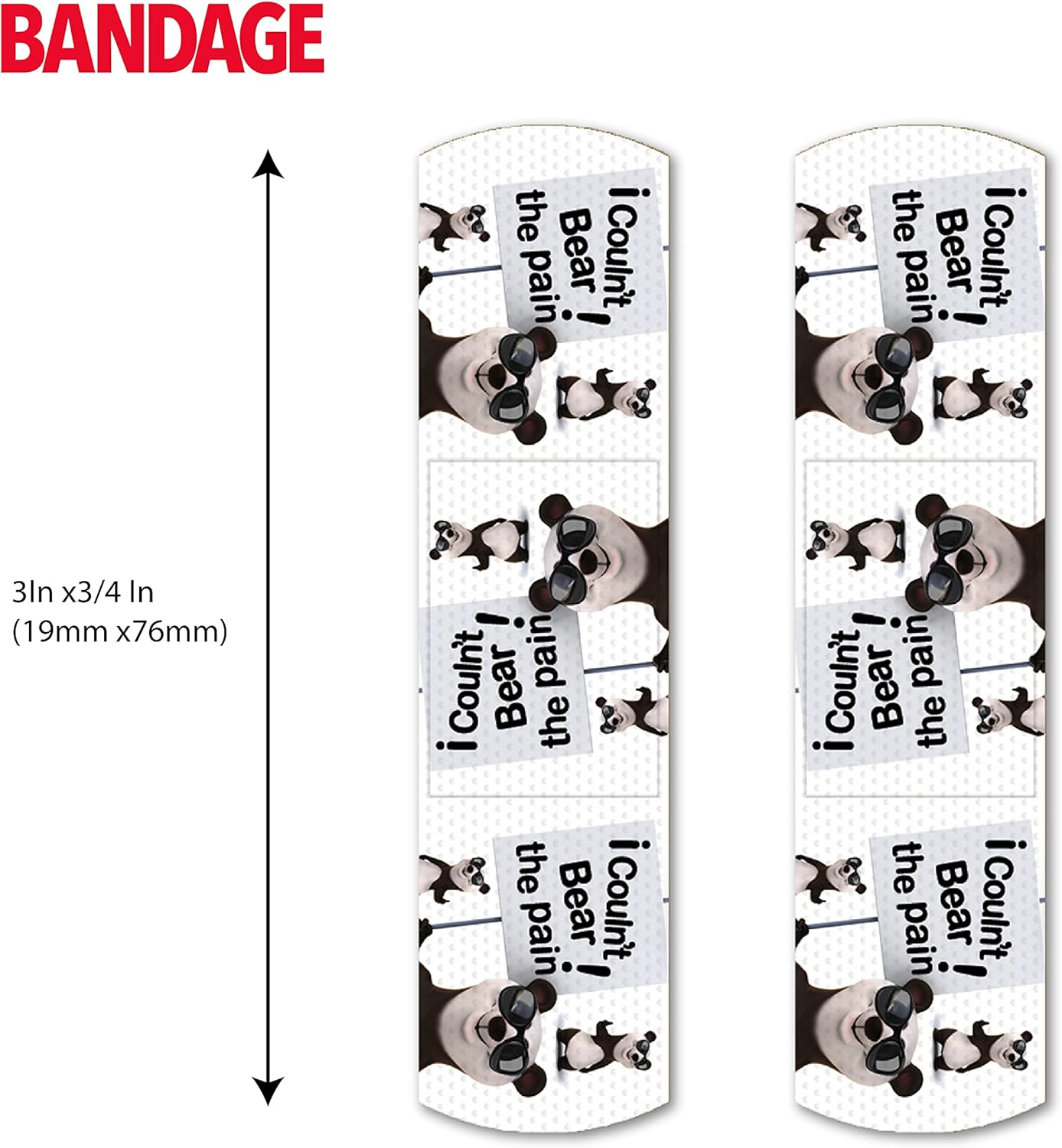 BioSwiss Novelty Bandages Self-Adhesive Funny First Aid, Novelty Gag Gift 24pcs (Assorted 100 Pack) : Health & Household