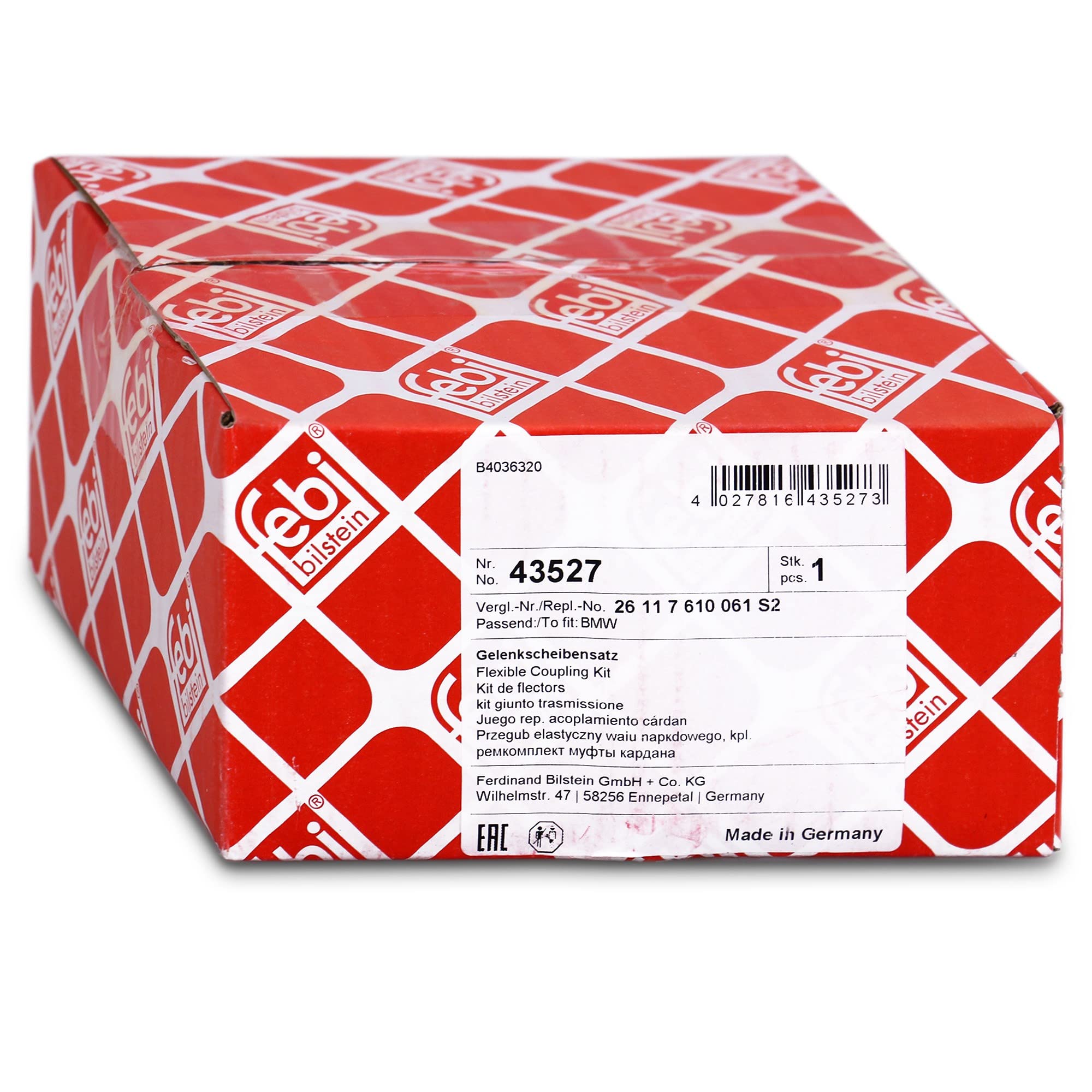 febi bilstein 43527 Gelenkscheibensatz für Kardanwelle, 1 Stück