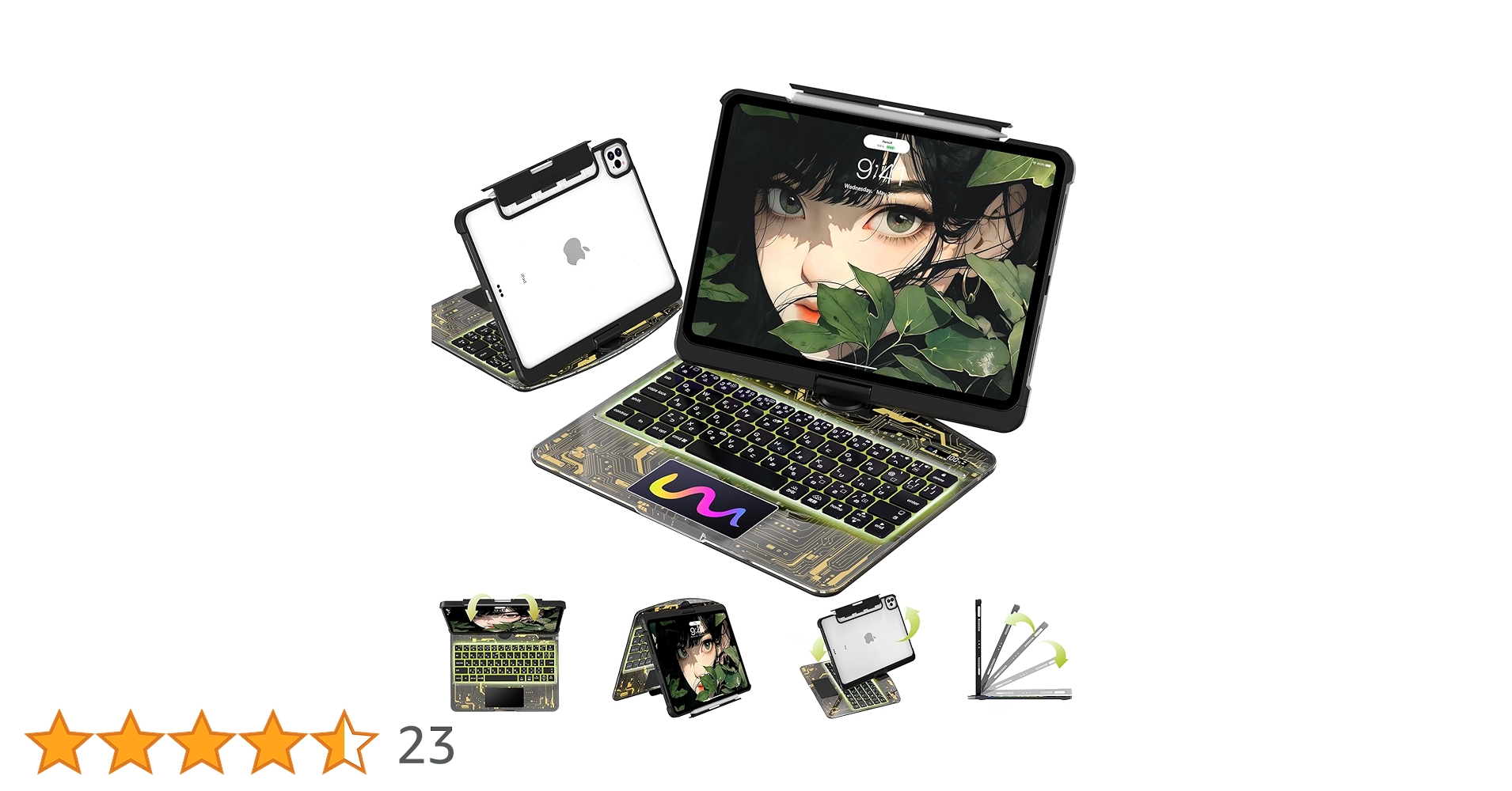iPad Pro 11インチ マジックキーボード ブラック 360度回転 Amazon.co.jp: QERDAOYI マジックキーボード 2024 iPad Pro 11