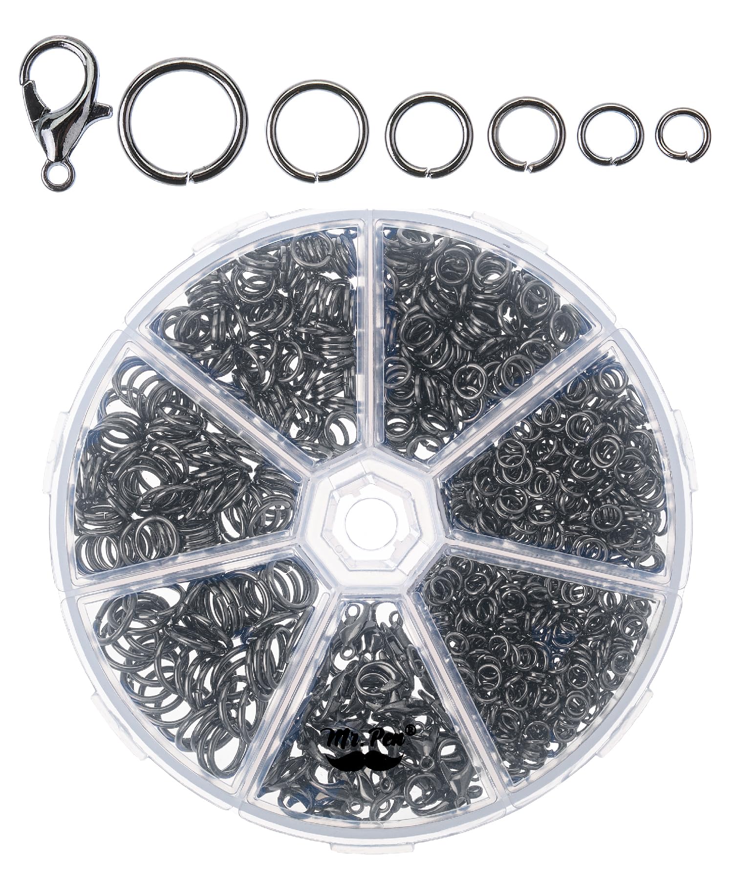 Amazon.com: Mr. Pen- Open Jump Rings Set, 1014 pcs, Black Metal