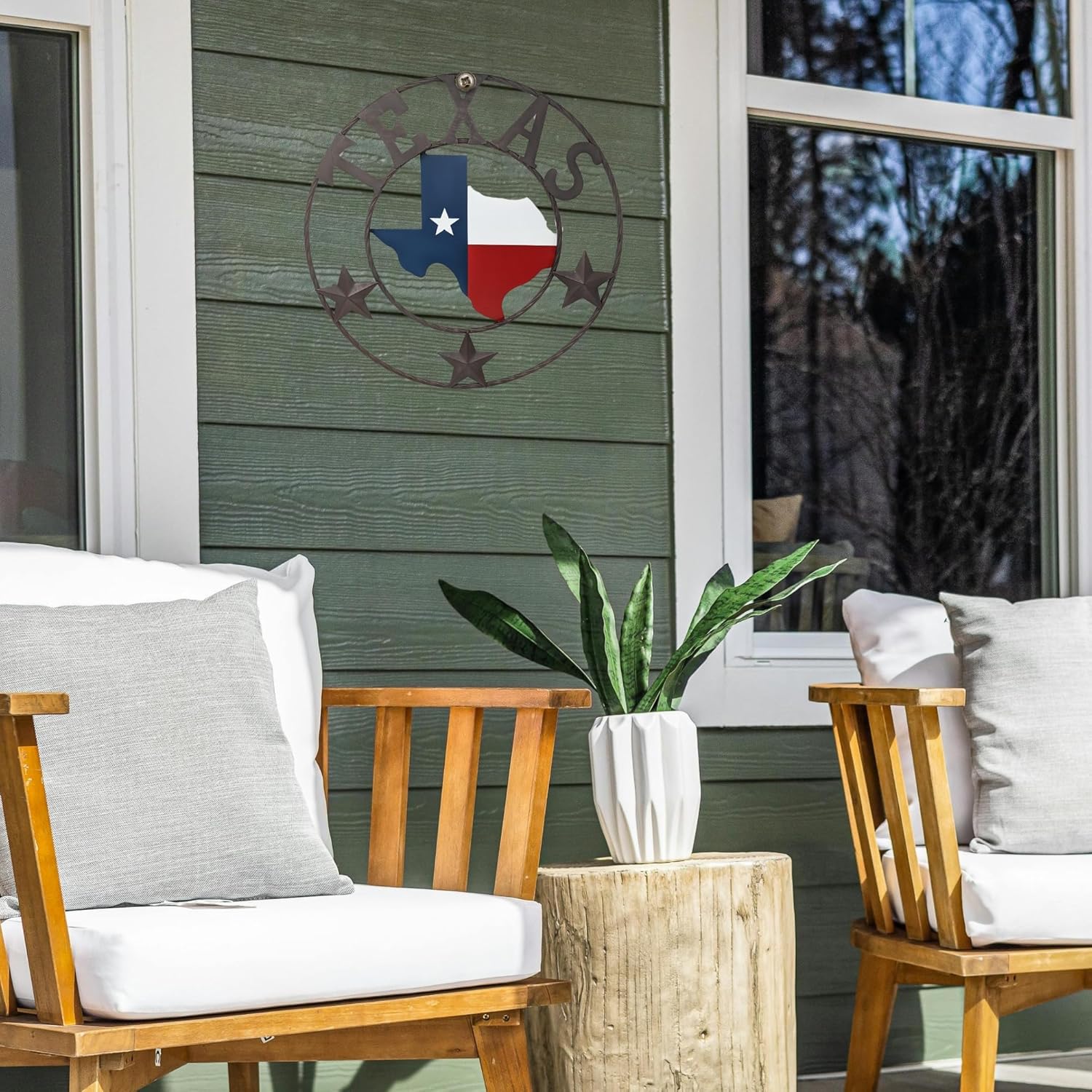 Texas Star Metal Wall Decor – 22" Rustic Lone Star with Texas Map – Western Wall Art for Home or Outdoor – Housewarming or Holiday Gift Idea