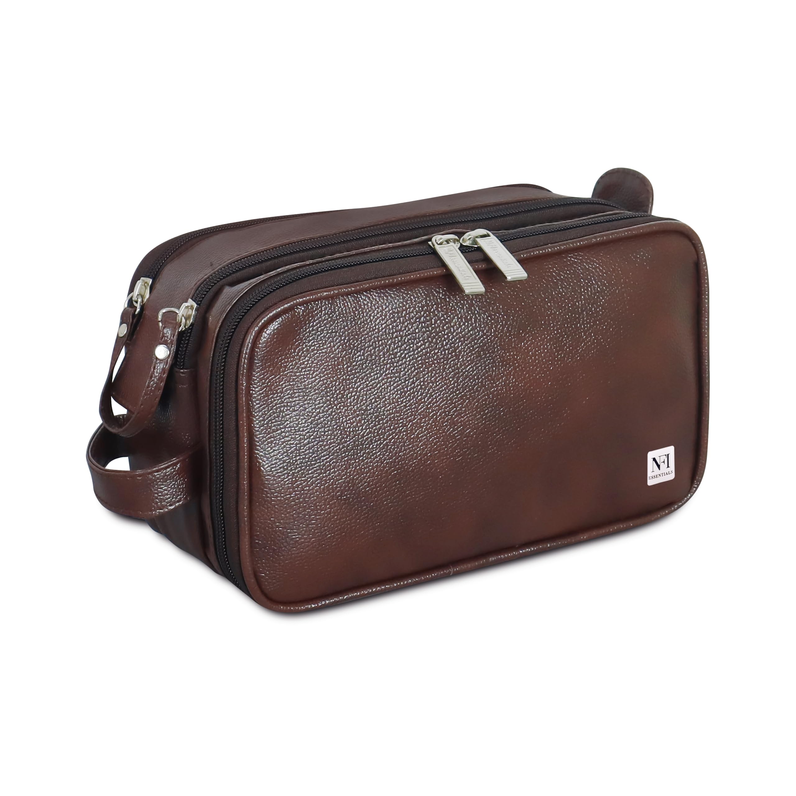 nfi essentials Leather Toiletry Bag for Men & Women Shaving Kit Bag Travel Organizer Dopp Pouch-picture-13