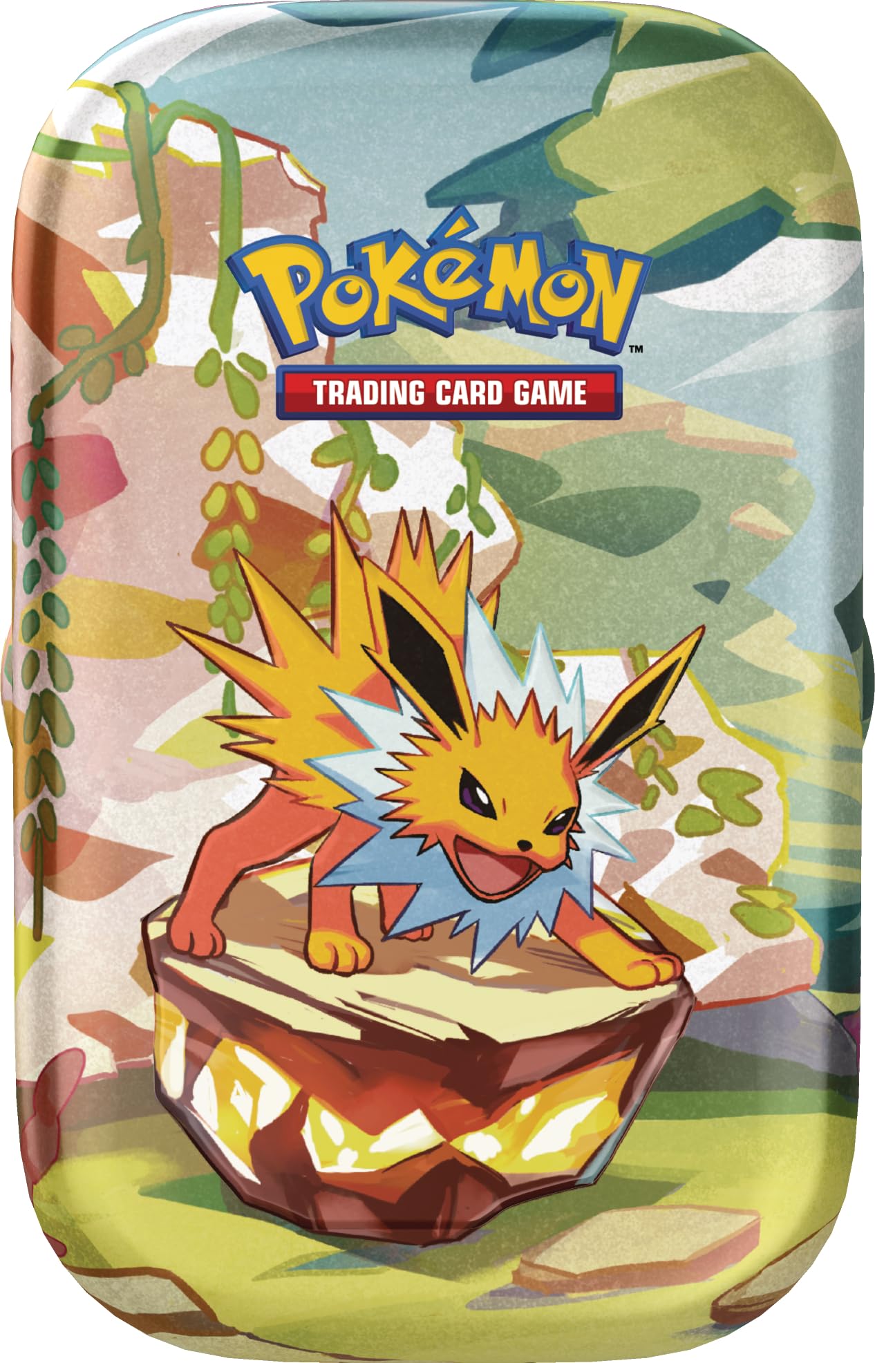 Pokémon - Gra karciana kolekcjonerska: Mini-Tin-Box Karmesin & Purpur – Pryzmatyczne zmiany: Blitza (2 boosterpacks i 1 moneta)