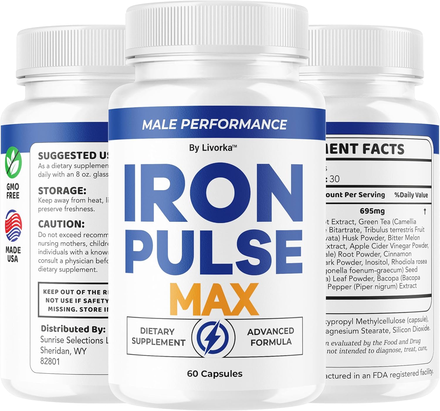 (5 Pack) Iron Pulse Max - Official IronPulse Max Capsules, IronPulseMax Premium Pills All Natural Advanced Formula - Maximum Strength, Support for Overall Health & Wellness, 300 Capsules for 5 Months - Image 8