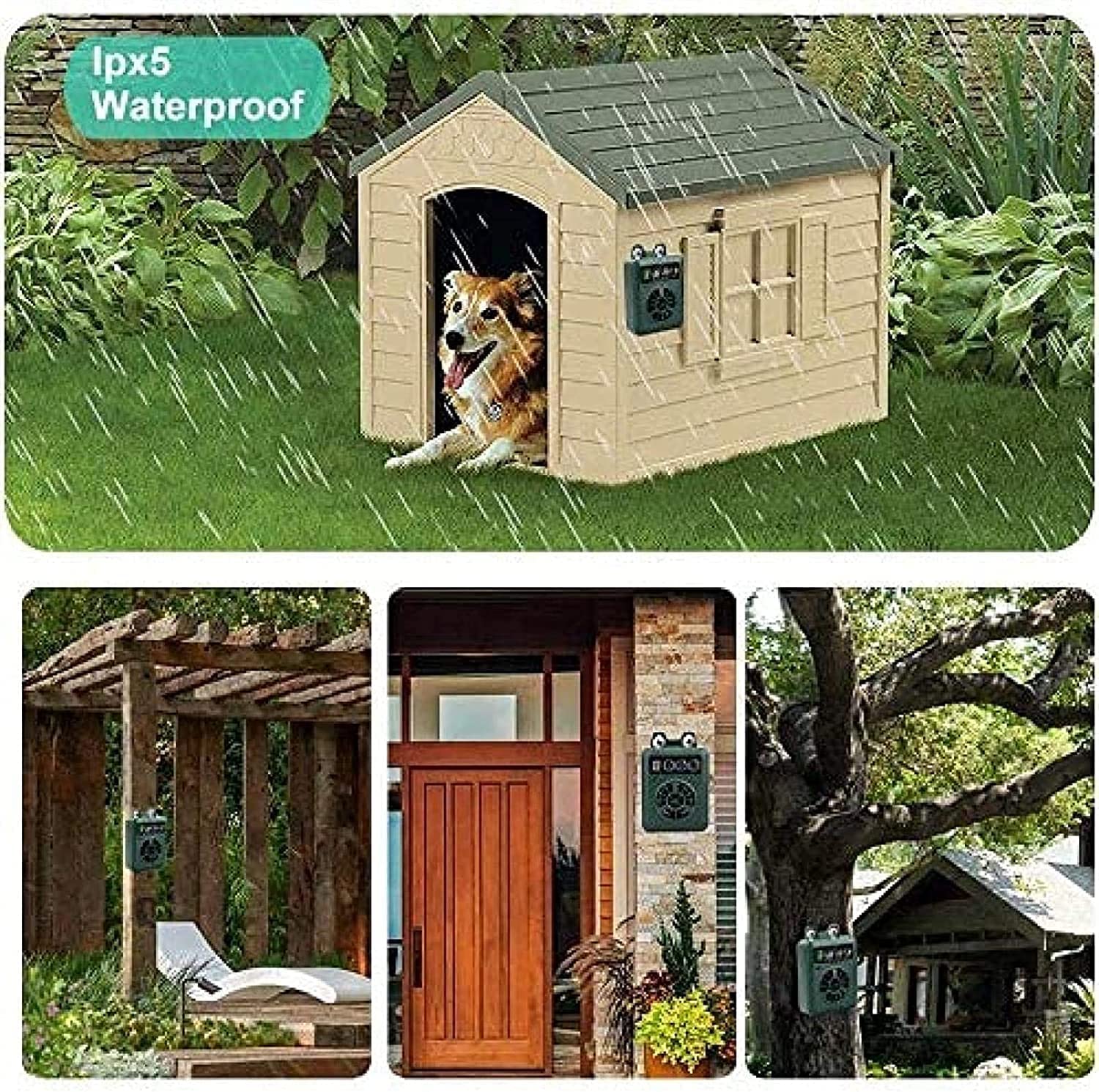 Dispositivo antiladridos, mini dispositivo de control de ladridos mejorado con 4 niveles de sensibilidad y frecuencia ajustables, dispositivos de control automático de ladridos de perros fáciles