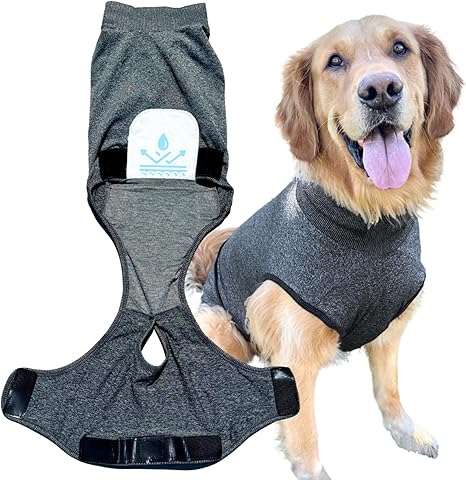 Cyponpy Female Dog Recovery Suit Double Layer Belly Suit For Post Surgery