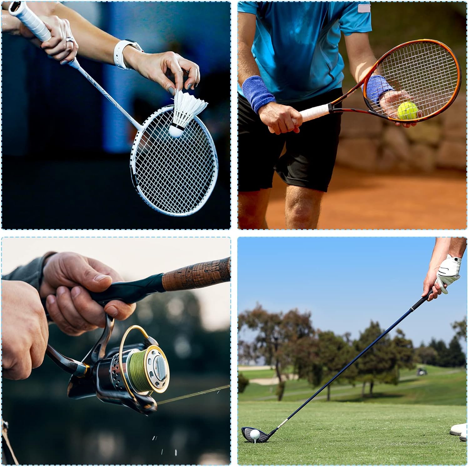 PATIKIL 27 Yard x 1.2 Inch Badminton Grip Cushion Wrap, 3 Pack PE Tennis Racket Grip Tape Backing Film Handle Anti Skid Cushion Accessories, Clear