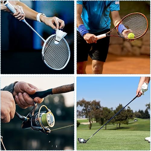 Miniatura 6 de PATIKIL Envoltura de cojín de agarre de bádminton, cojín antideslizante de cinta de agarre de raqueta de tenis PE