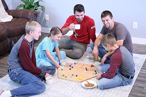 Miniatura 4 de AmishToyBox.com Wahoo - Juego de mesa de mármol, 16 pulgadas de ancho, madera de arce, doble cara