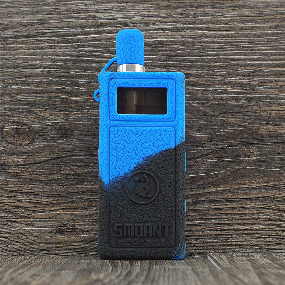 ORINTexture Silicone Case for Smoant Pasito Vape Pod Kit 1100mAh Protective Antislip Duarble Sleeve Cover Wrap Skin Decal（Black Blue）