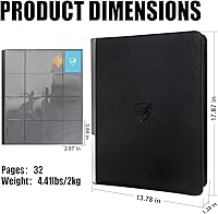 Vista 4 de Card Binder for Trading Cards,16 Pocket with 32 Sleeves up to 1024 Cards, Waterproof Card Storage Book with Sleeves, Fits Baseball Football