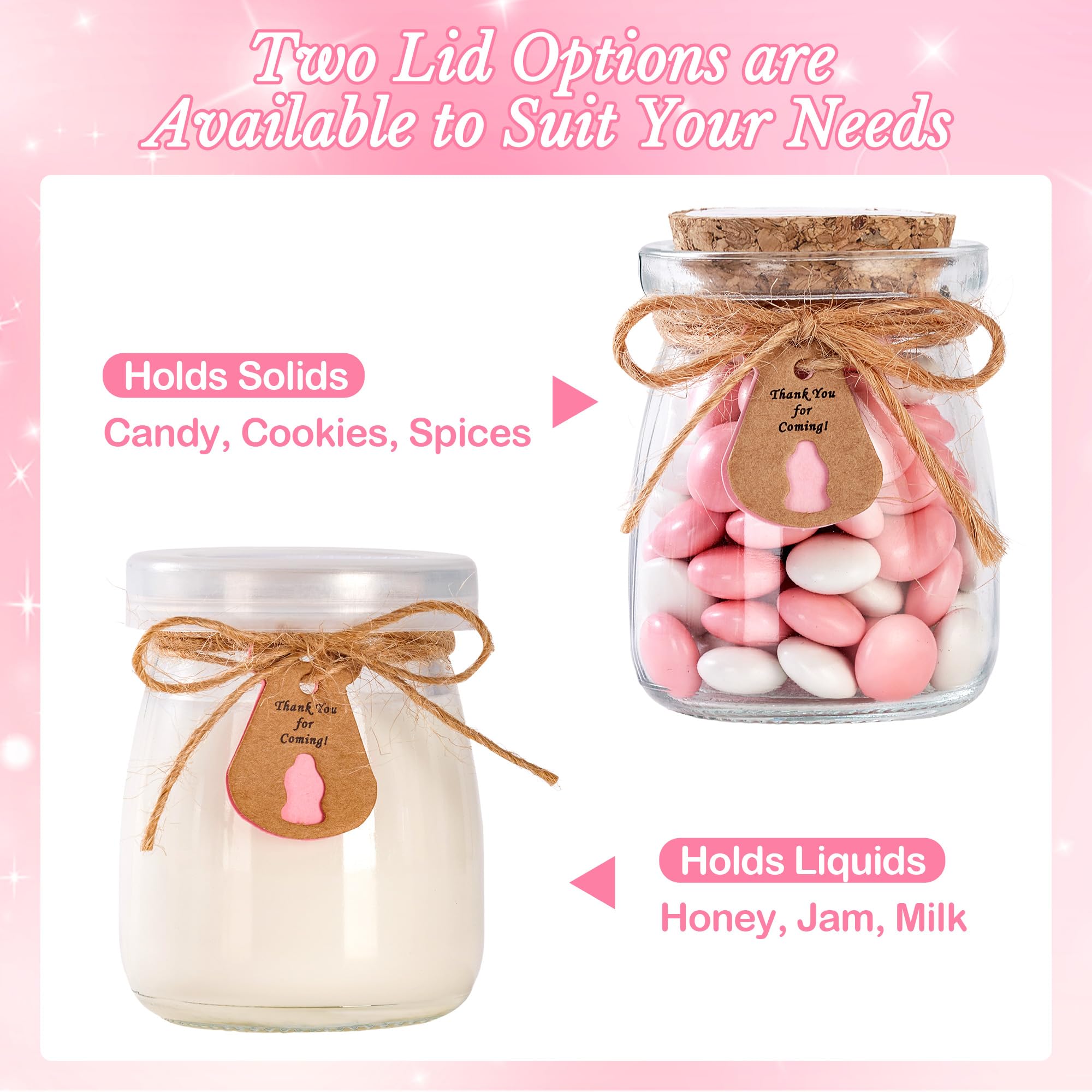 24 piezas de recuerdos para baby shower, color rosa