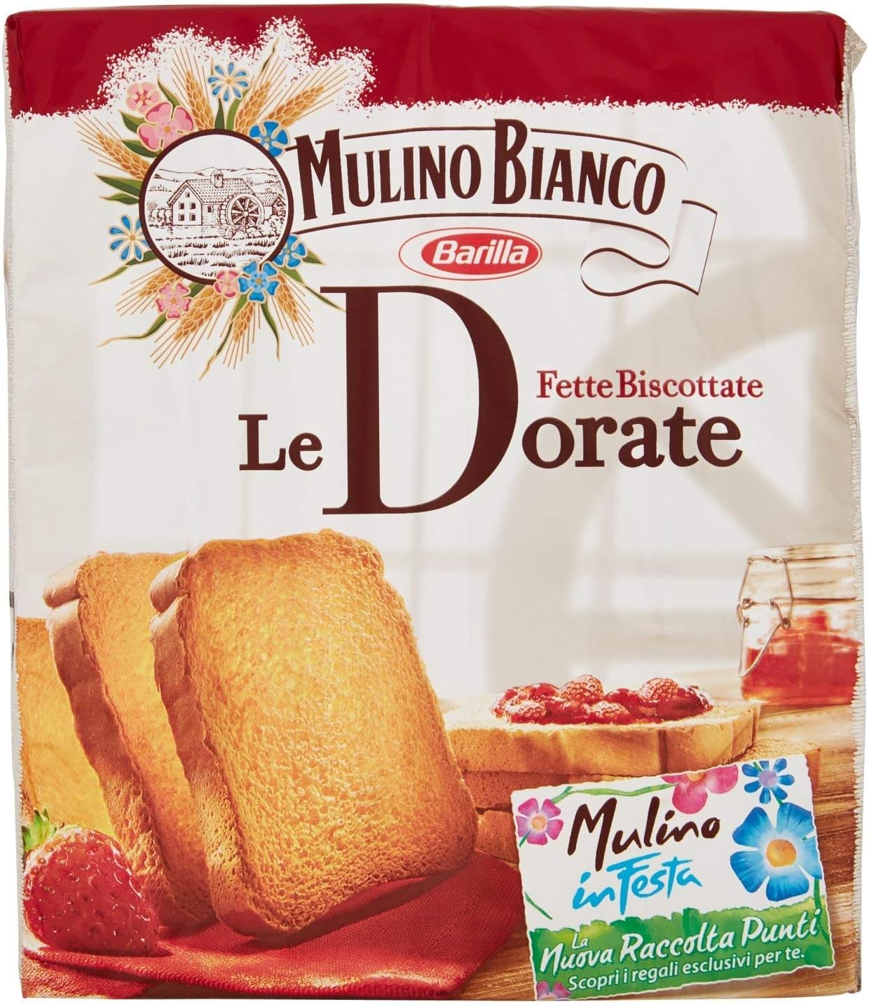 Mulino Bianco Le Dorate Fette Biscottate Golden Rusks From Italy 11.1 oz. (315g)