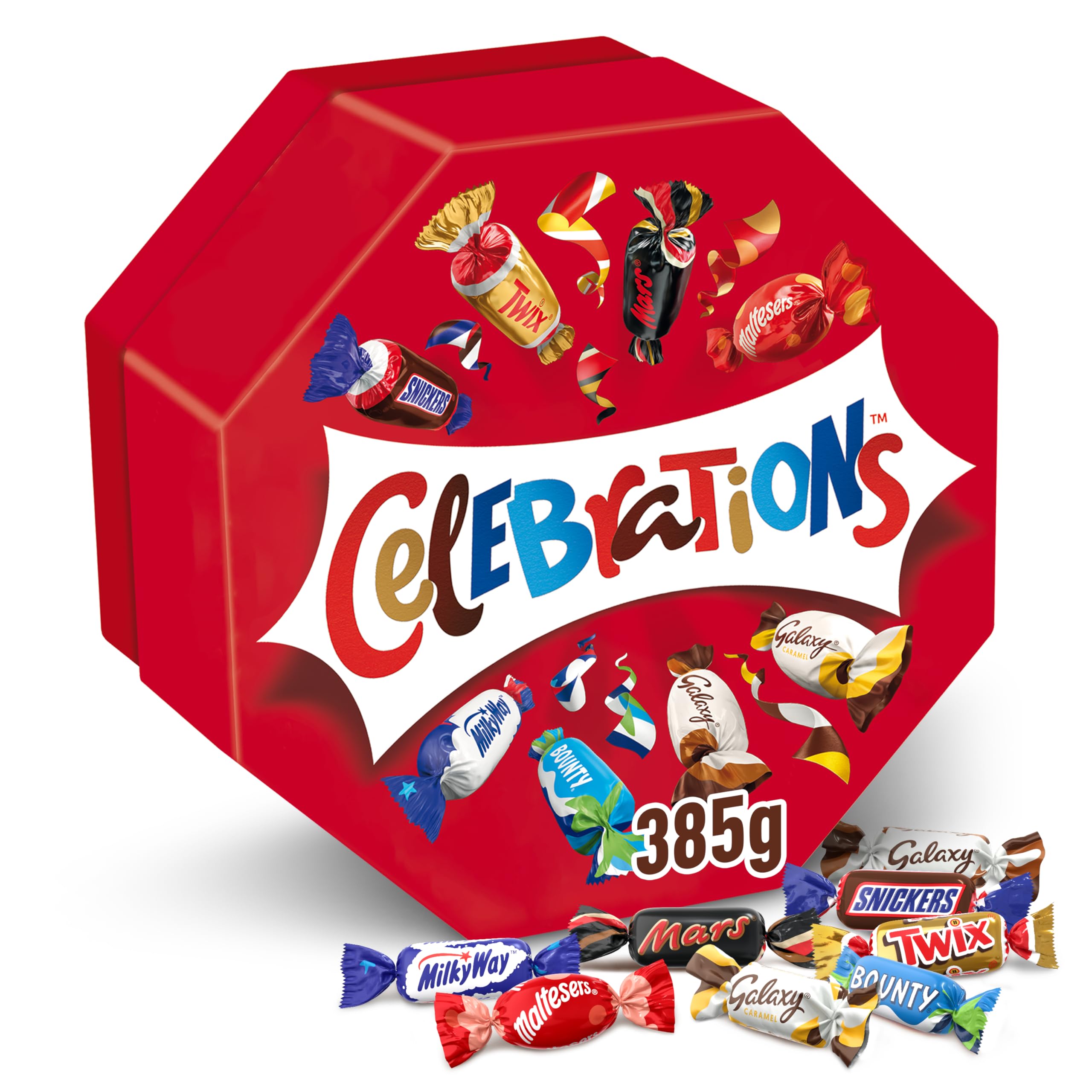 Celebrations Bulk Chocolate Gift Box, 385g Assorted Chocolates Snack Box With Mini Chocolate Bars & Biscuits. Perfect for Easter and Ramadan sharing, Gifting and Snacking