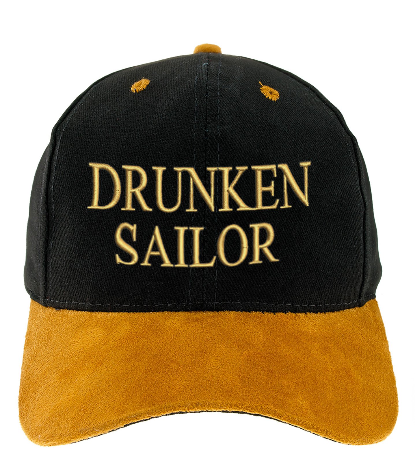 4Sold Boys Drunken Sailor 100% Cotton Ancient Mariner, Captain Cabin Crew First Mate Anchor Yachting Baseball Cap Inscription Lettering Black Gold (Drunken Sailor)