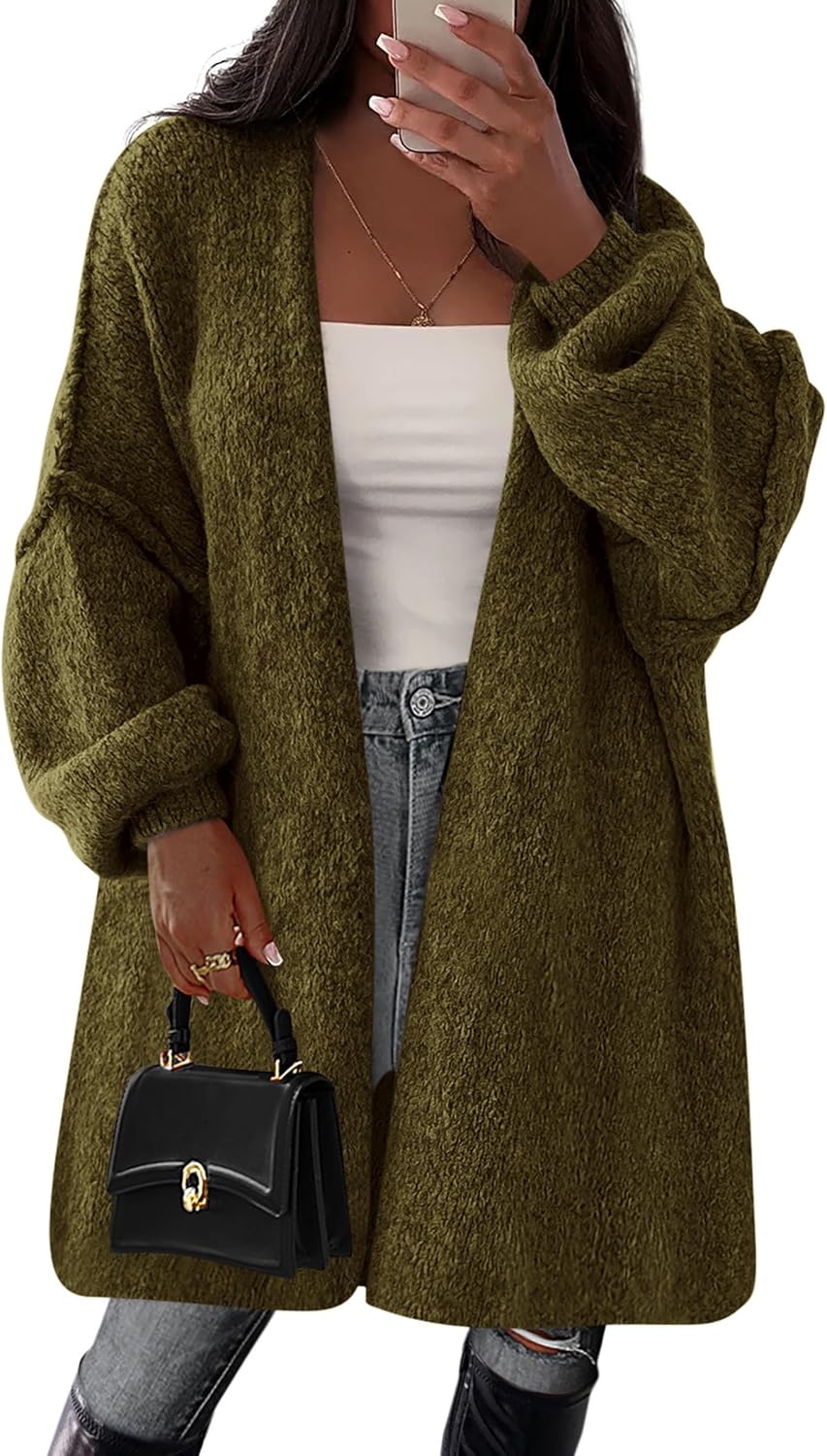 PRETTYGARDEN Long Cardigan Sweaters for Women Trendy Fall 2026 Oversized Knit Sweater Jacket Coats Winter Fashion Clothing