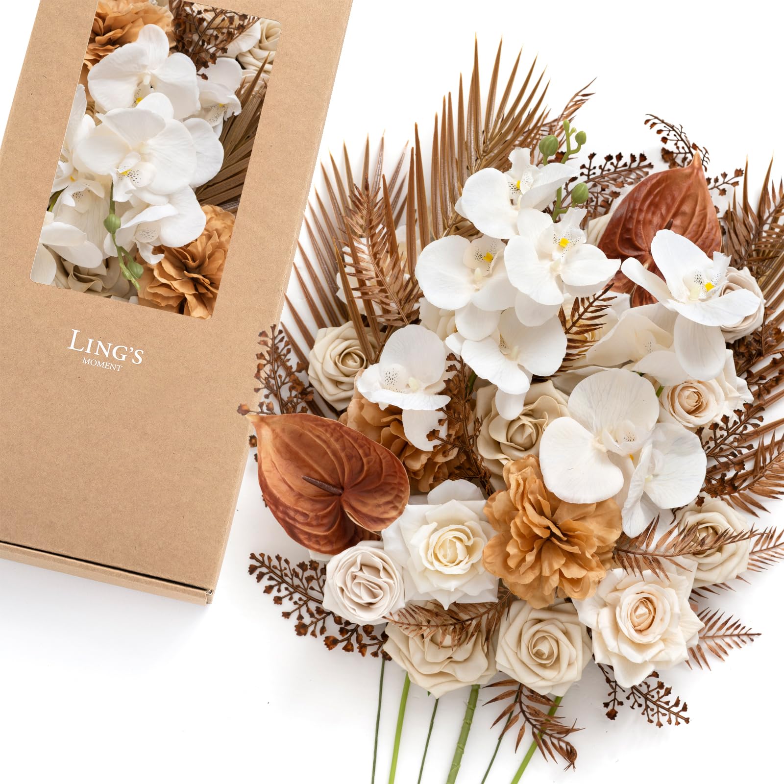 Amazon.com: Ling's moment Fake Flowers Box, Faux Artificial