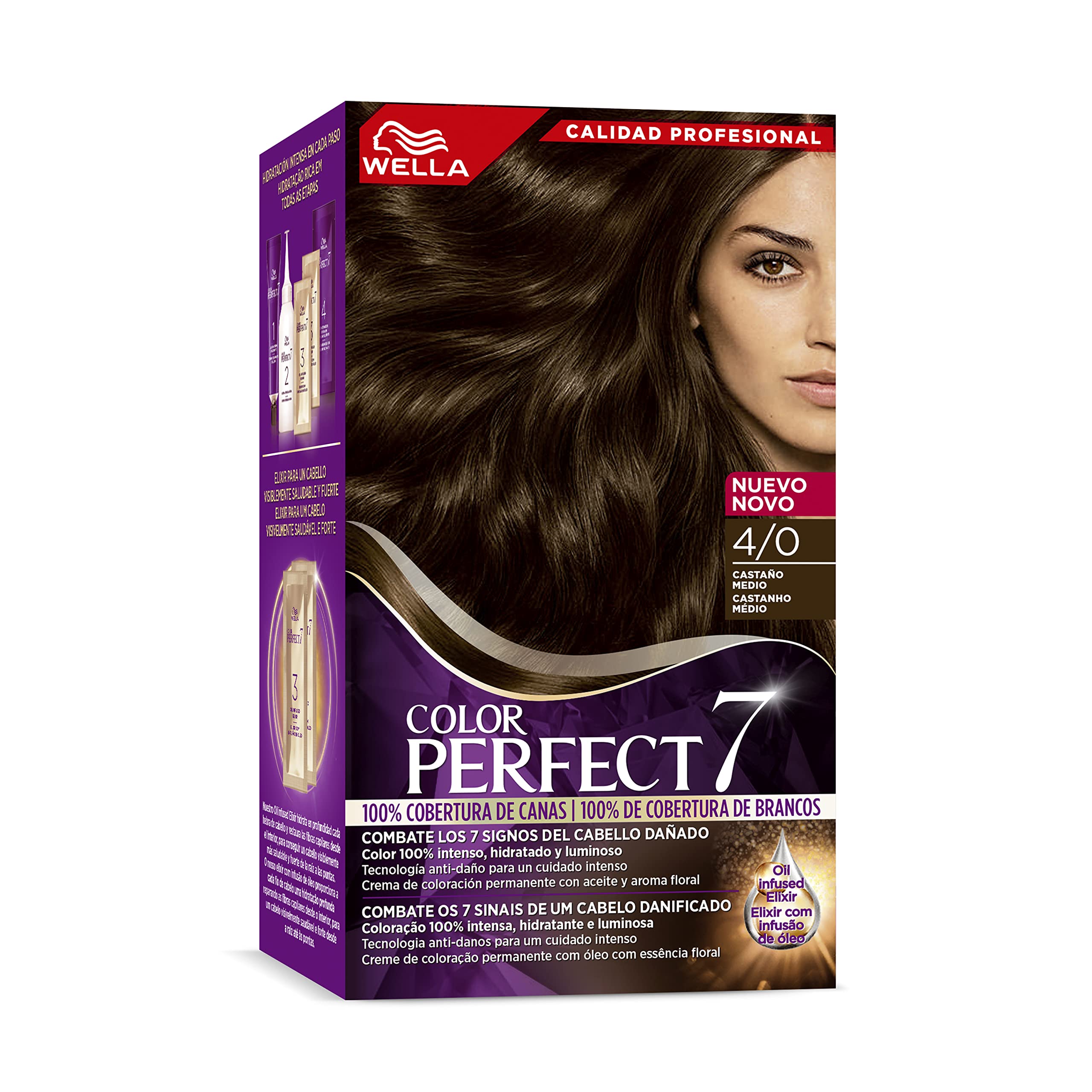 Wella Color Perfect - Tinte de Coloración Permanente para un Cabello Hidratado y Luminoso - Tono Castaño Medio