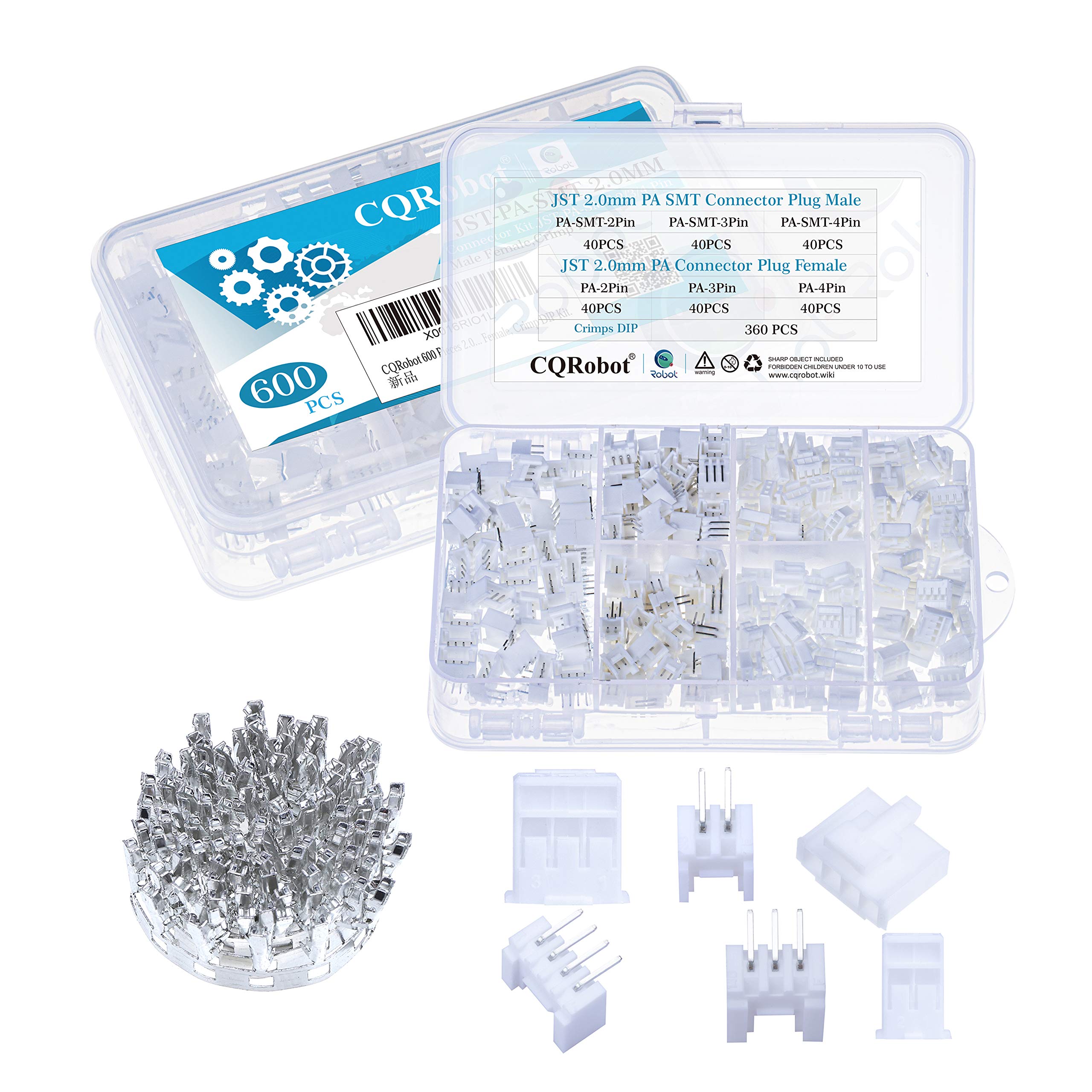 Buy CQRobot 120 Sets/600 Pieces JST PA SMT 2.0 mm Pitch 2/3/4Pin IC