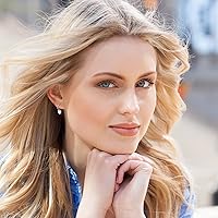 Vista 3 de Heart Dangle Silver Earrings Hypoallergenic Heart Huggie Hoop Cute Earring for Women