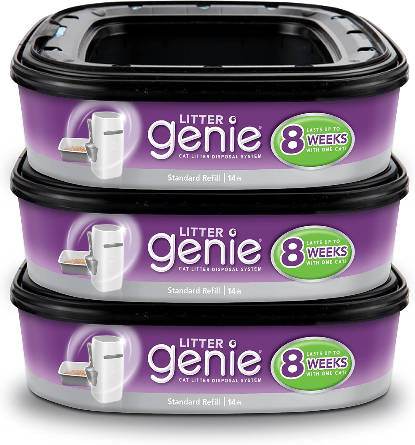 Litter Genie Standard Cat Litter Disposal System Refills 3pk Pet Supplies
