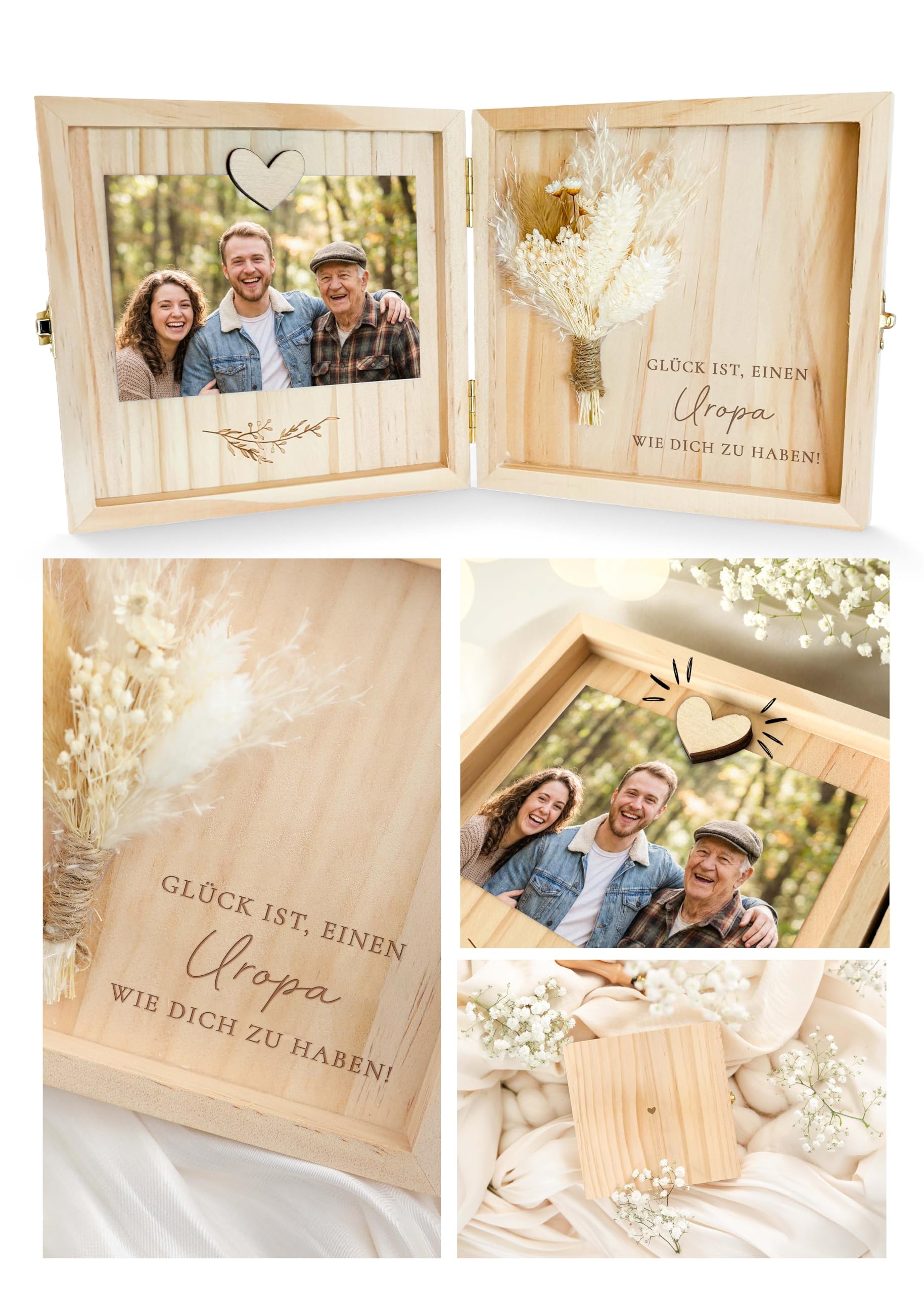 Joli Coon Holzschachtel Foto personalisiert - hochwertige Holzbox - Geldgeschenk - Hochzeit