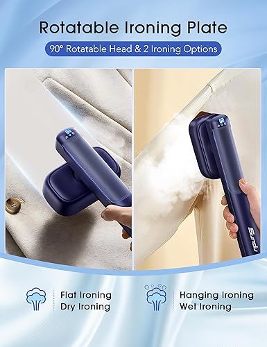 Miniatura 4 de Vaporizador de viaje para ropa, mini planchas de ropa portátiles, 120-240 V Voltaje adaptativo Vaporizador de ropa, vaporizador de ropa,