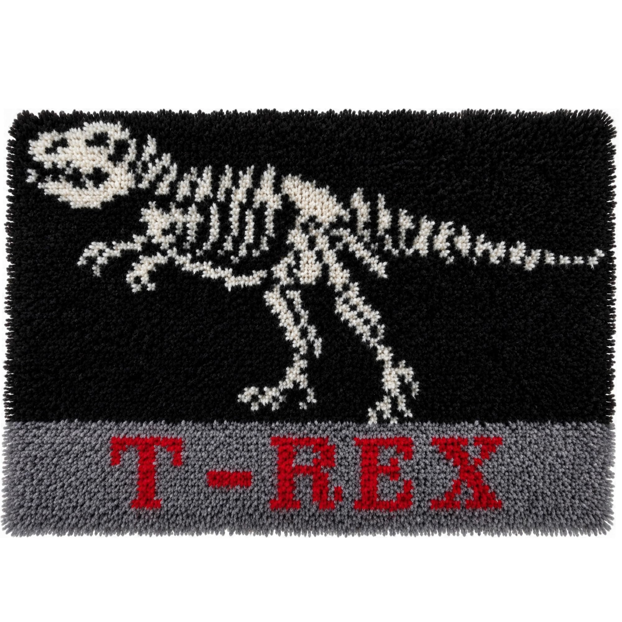 MIAOLLUN Latch Hook Kits for Adults Beginner 3D Dinosaur Pattern Printed Canvas Crochet Needlework Craft Rug Cushion Mat Tapestry 20.5X15 Inch,T.rex