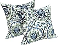 Vista 45 de LVTXIII - Juego de fundas para cojines de sofá, patio o sillón de exteriores, cuadradas y decorativas, 2 unidades de 16" x 16", sin relleno