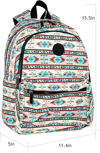 Miniatura 5 de Montana West Western - Mochila para mujer, ligera, informal, para viajes con computadora portátil, A1-Aztec Beige 4, Mochilas Daypack