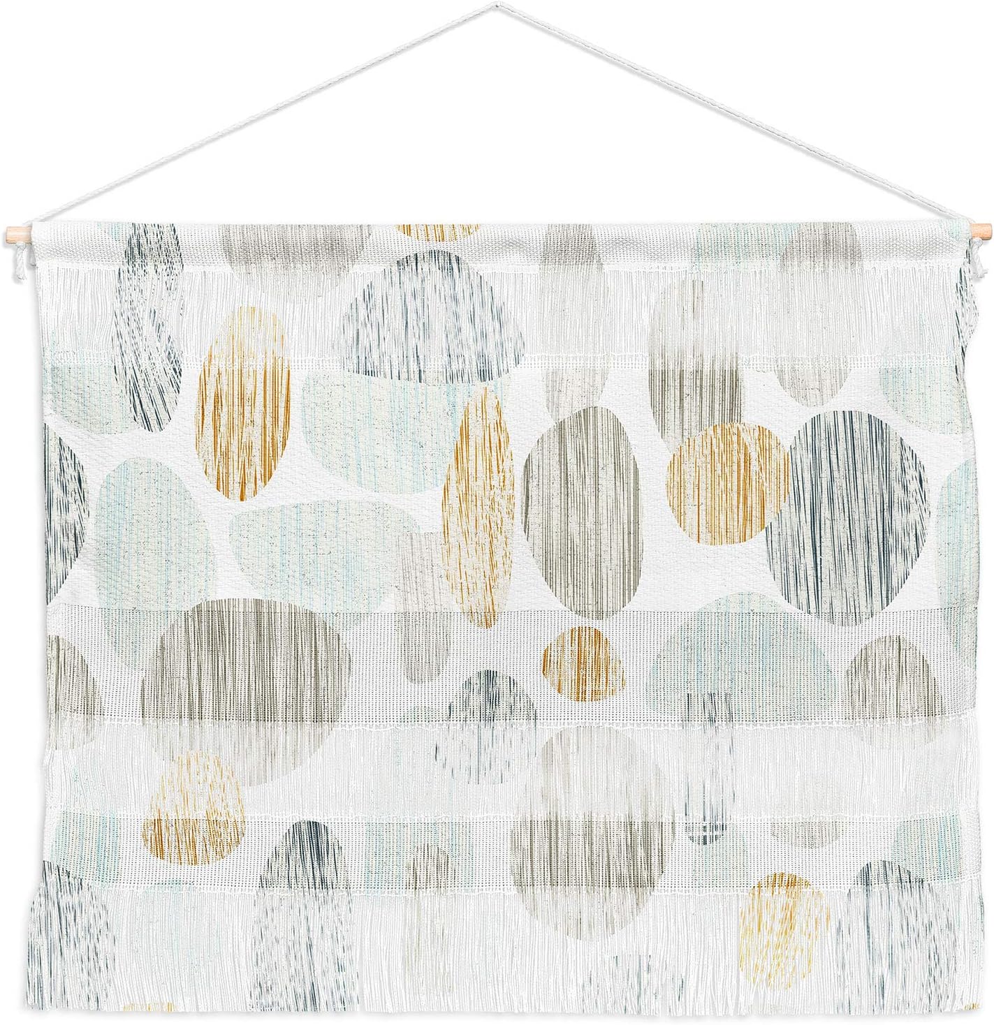 Deny Designs Pebbles Copper Shanon Turner Fiber Wall Hanging, Small Landscape (22” x 16