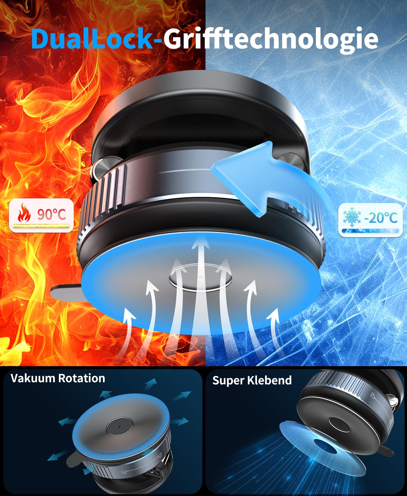 Beeasy für MagSafe Autohalterung 15W Handyhalterung Auto mit Ladefunktion, Magsafe Ladegerät Kfz Magnet Wireless Car Charger mit Vakuum Saugnapf für iPhone 17 16 15 14 13 12 Pro Max