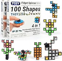 Vista 15 de TOSY Spinner Magnético Mini – 8 bloques, juguete 3 en 1: Spinner Fidget transformable, cubo infinito, cubo de rompecabezas 2x2, rellenos para Mini B