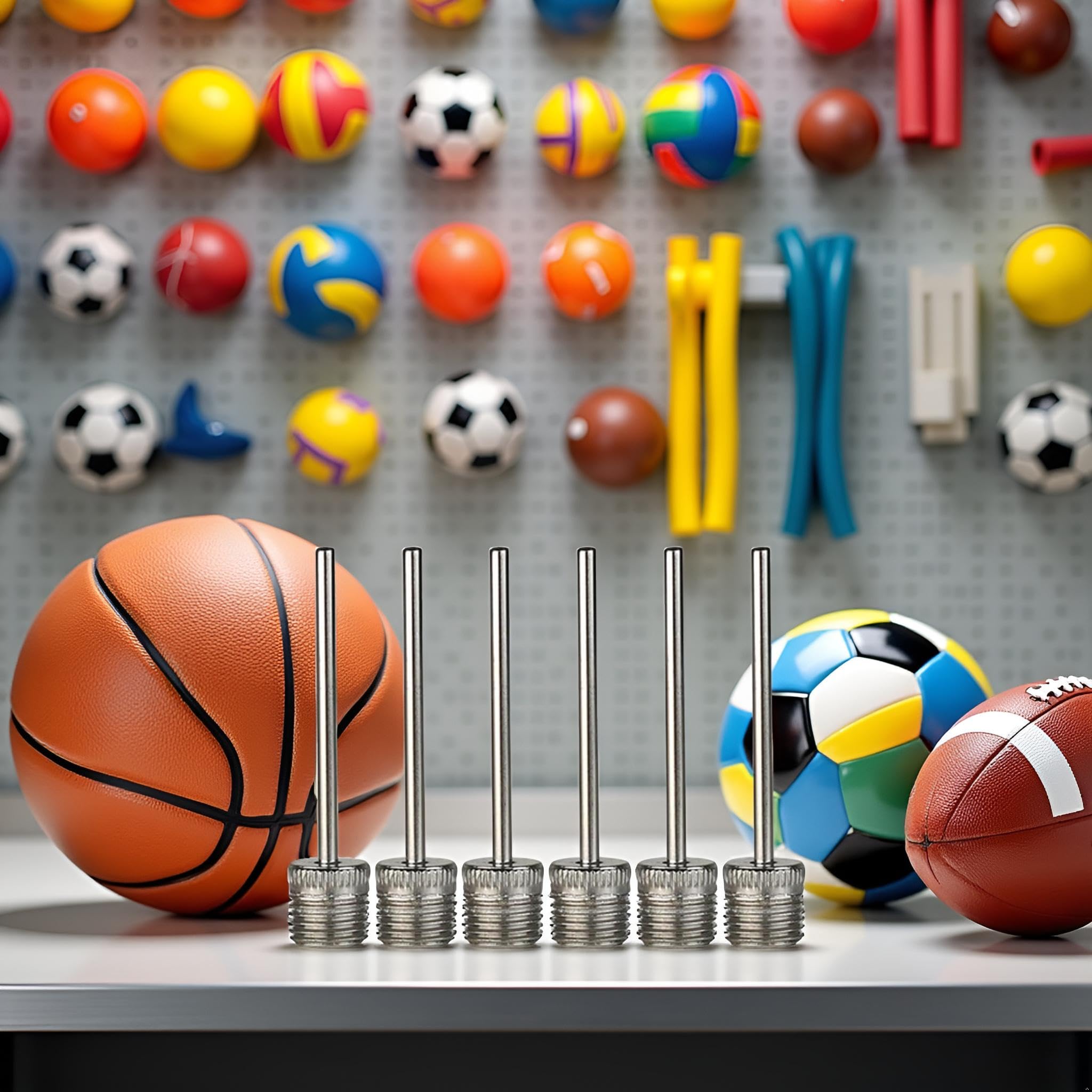 Bombas de bolas de acero inoxidable, agujas de inflado, bombas de inflado de aire, aguja para baloncesto, pelotas de fútbol, voleibol, bombas de inflado, aguja de inflado, accesorios para bombas de 8